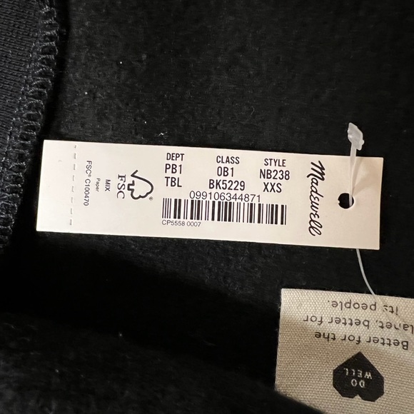Madewell MWL Betterterry wrap sweatshirt jacket NB238 - Picture 3 of 4